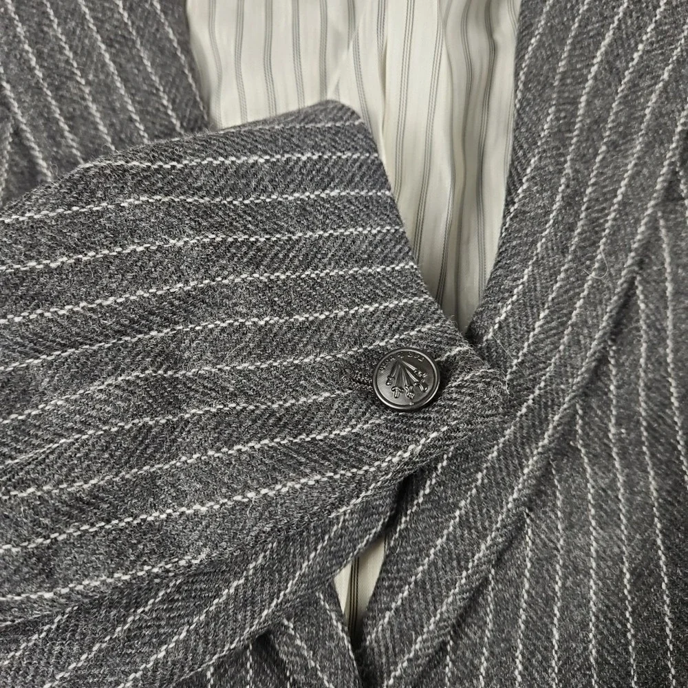 NWT Rag & Bone Charles Italian Virgin Wool Blend Blazer Gray Womens Sz 10 ($595)
